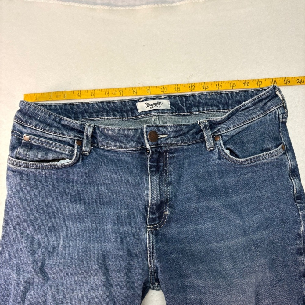 Wrangler Retro Mens Slim Bootcut Jeans Blue Denim 34x32 112352975 - Picture 5 of 10